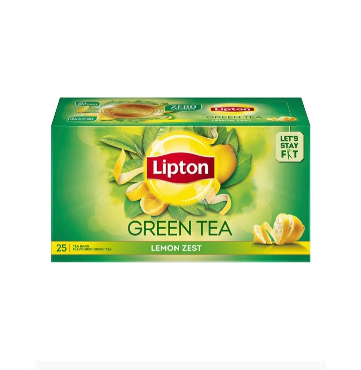 Lipton Green Tea , Lemon Zest - 25 bags