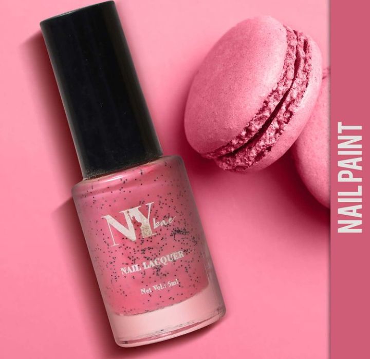 NY Bae Big Apple Cookies Nail Lacquer | Matte Paint | Chip Resistant Polish | Long Lasting | Pink - Vanilla Blueberry 4 (6 ml)