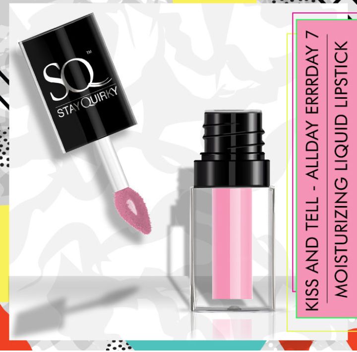 Stay Quirky Kiss and Tell Pocket Sized Moisturizing Liquid Lipstick, Pink, Allday Errrday 7 (2.8 ml)