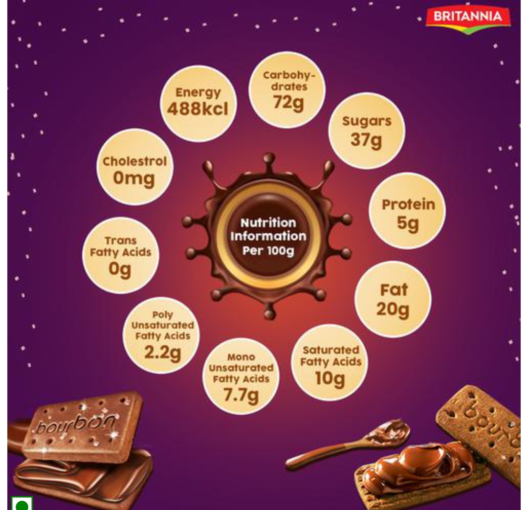 Britannia Bourbon Cream Biscuit - 100g
