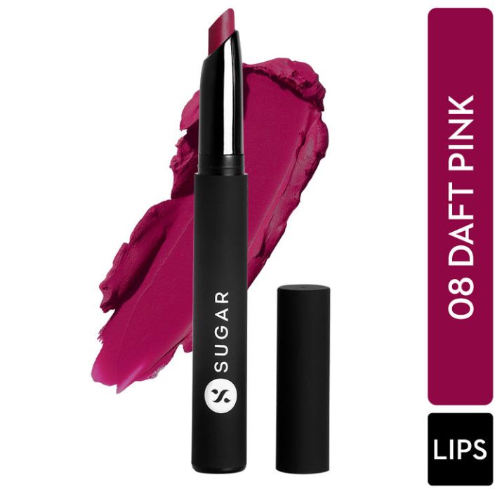 SUGAR Matte Attack Transferproof Lipstick-08 Daft Pink (Deep Pink)