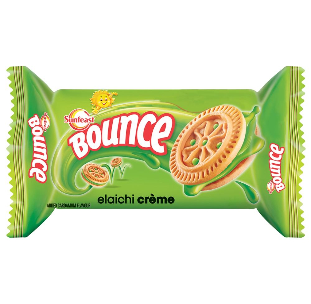 Sunfeast Bounce Elaichi Delight Cream Biscuits 34 g (+Get 7 g Extra)