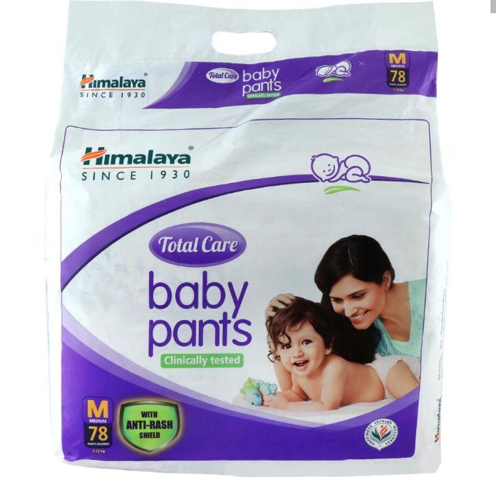 Himalaya Total Care Baby Pants (M) 78 count (7 - 12 kg)