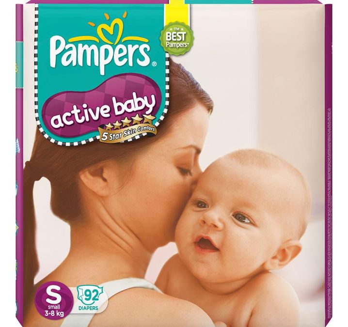Pampers Active Baby Diapers (S) 92 count (3 - 8 kg)