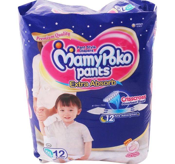 MamyPoko Extra Absorb Pants (XXL) 12 count (15 - 25 kg)