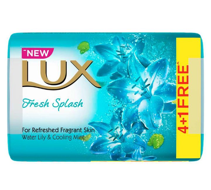 Lux Water Lily & Cooling Mint Fresh Splash 100 g (Buy 4 Get 1 Free)