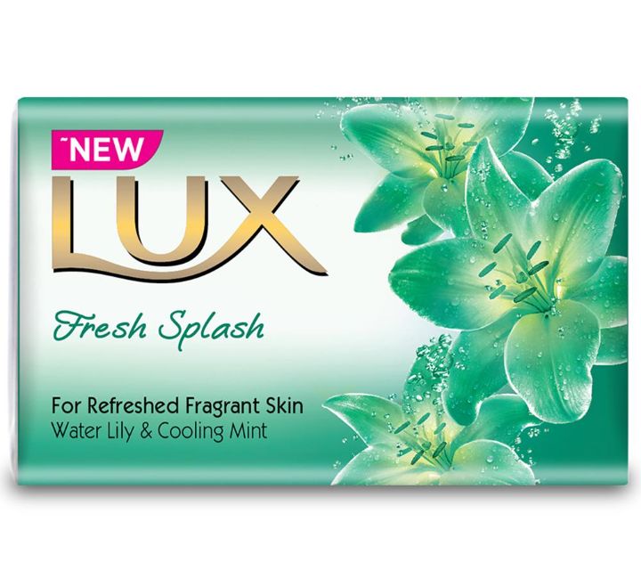 Lux Fresh Splash Bar Soap with Cooling Mint & Water Lily 150 g (Pack of 3)