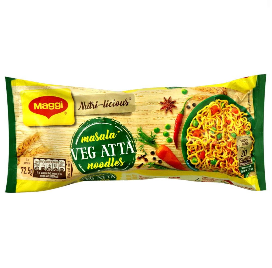 Maggi Nutri-licious Masala Instant Atta Noodles 290 g pack of 4(Pouch)
