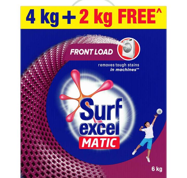 Surf Excel Matic Front Load Detergent Powder 4 kg (Get Extra 2 kg Free)