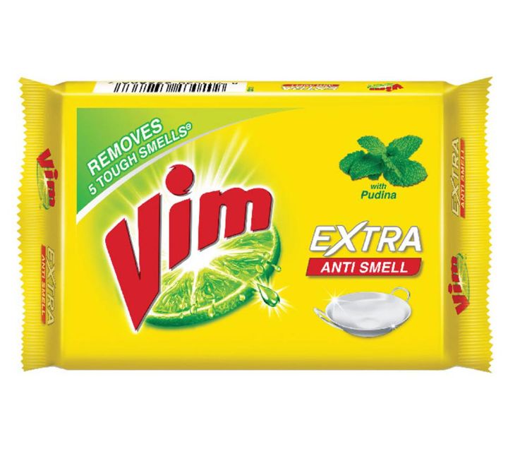 Vim Extra Anti Smell Pudina Dishwash Bar 130 g
