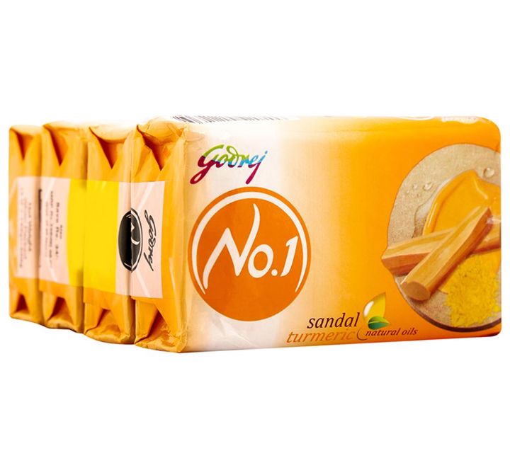 Godrej No.1 Sandal and Turmeric Soap 150 g (Pack of 4)