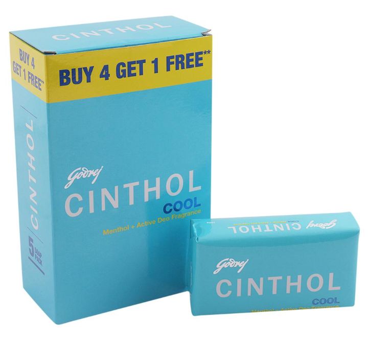 Cinthol Cool Deo Soap with Menthol 100 g (Buy 4 Get 1 Free)
