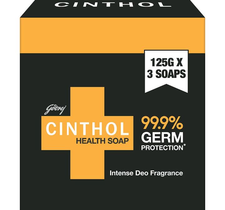 Cinthol Confidence+ Germ Protection Soap 125 g (Pack of 3)