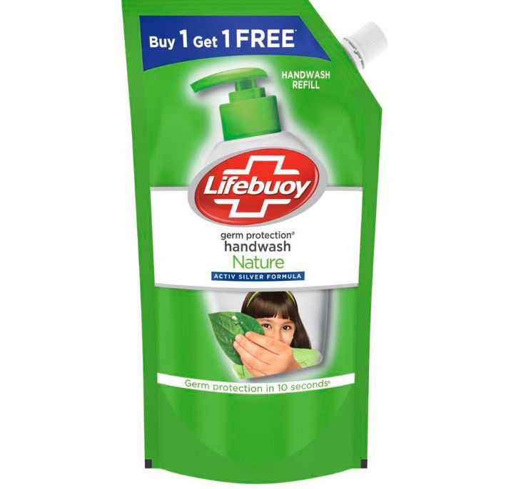 Lifebuoy Nature Germ Protection Handwash Refill 750 ml (Buy 1 Get 1 Free