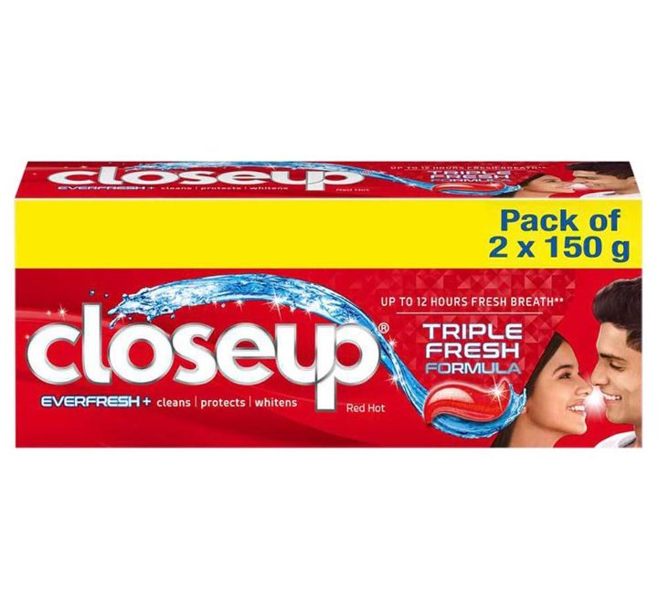 Closeup Everfresh+ Red Hot Gel Toothpaste 150 g (Pack of 2)