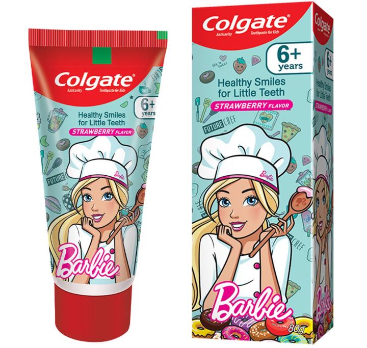 Colgate Barbie Strawberry Flavor Kids Toothpaste 80 g (6+ Years)
