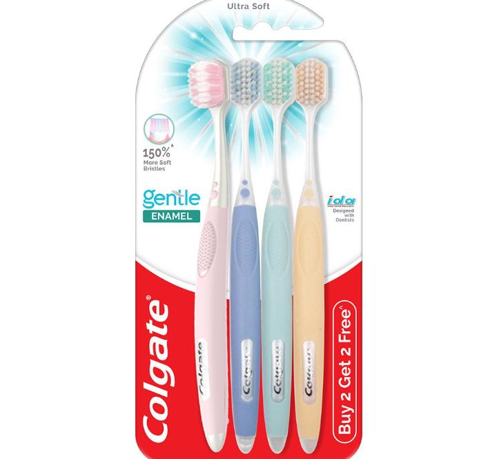 Colgate Gentle Enamel (Ultra Soft) Toothbrush 4 pcs