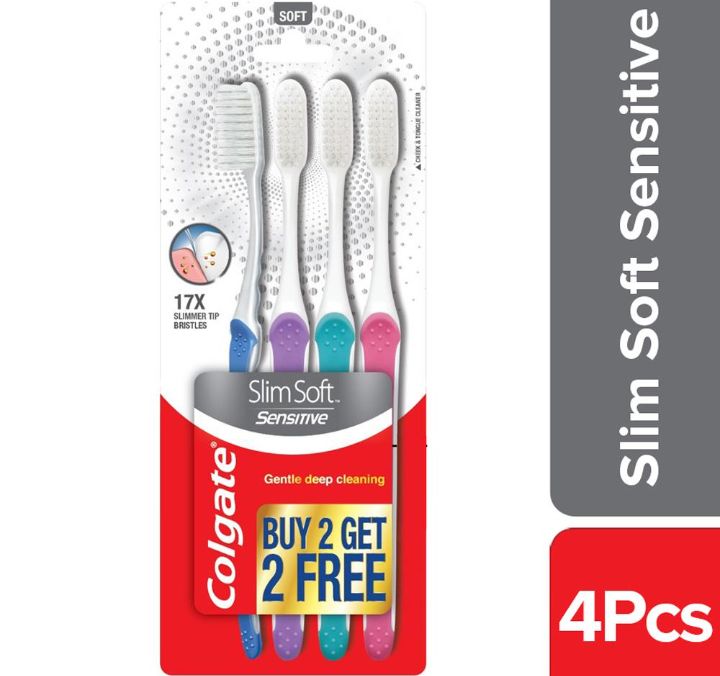 Colgate Slim Soft Sensitive Toothbrush (Buy 2 Get 2 Free)