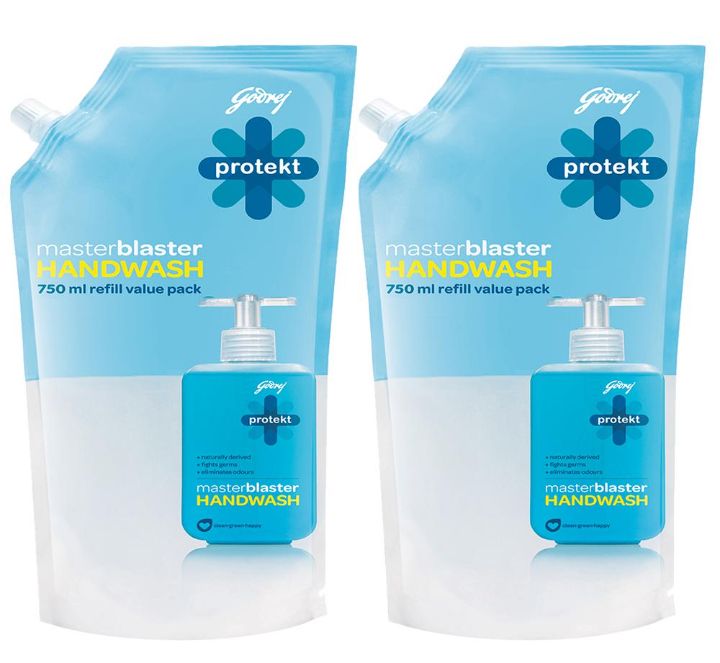Godrej Protekt Master Blaster Handwash Refill 750 ml (Buy 1 Get 1 Free)