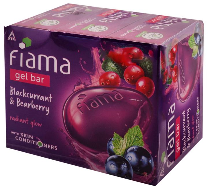Fiama Bearberry & Blackcurrant Gel Bar 125 g (Pack of 3)