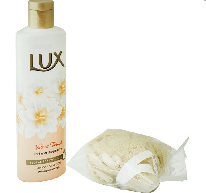 Lux Velvet Touch Body Wash 235 ml (With a Loofah)