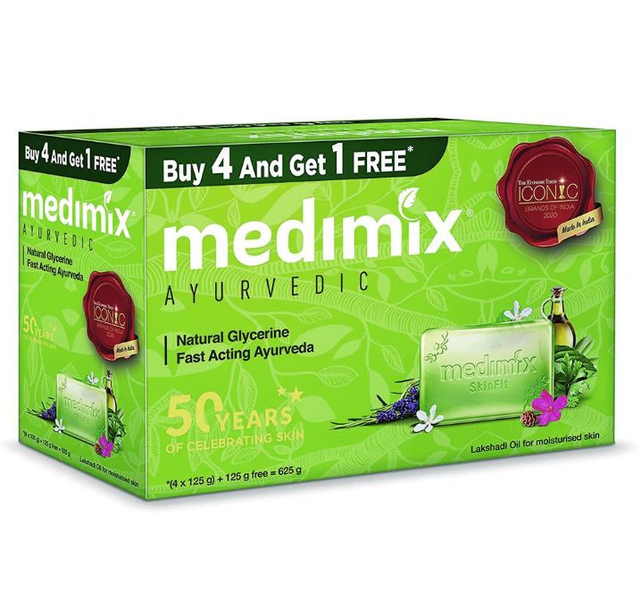 Medimix Glycerine & Lakshadi Oil Transparent Soap 125 g (Buy 4 Get 1 Free)