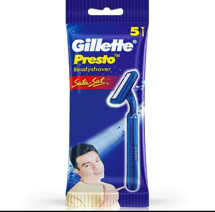 Gillette Presto Readyshaver Manual Shaving Razor 5 pcs