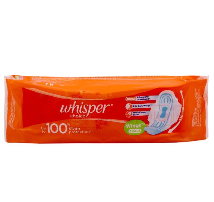 Whisper Choice Sanitary Napkin with Wings (Regular) - 7pads