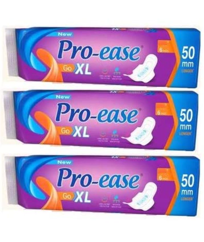 Pro Ease Go Long XL Sanitary Pad - 18pads (6pads of pack)