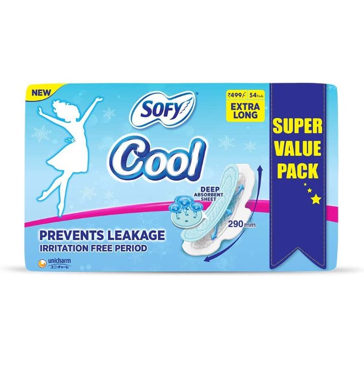 Sofy Cool Sanitary Napkin XL (54 Pads) (Pack of 1)