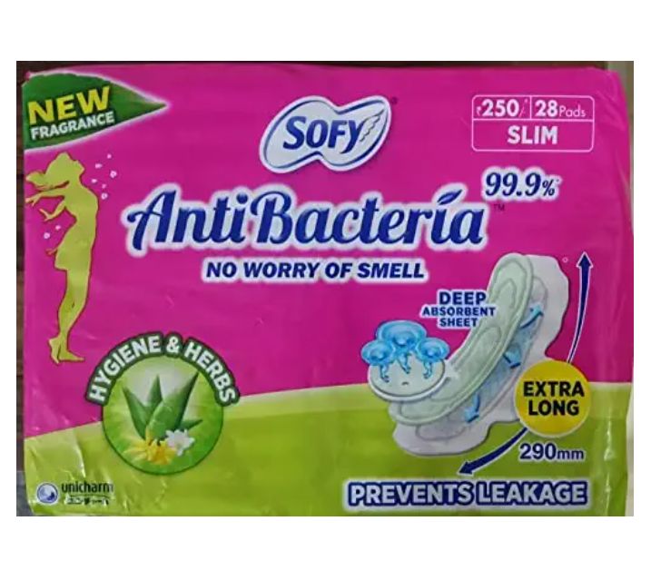 Sofy Antibacteria 99.9% Sanitary Pads Extra Long 28 pads