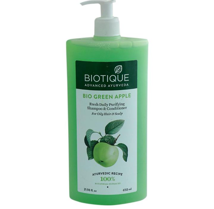 Biotique Bio Green Apple Fresh Daily Purifying Shampoo & Conditioner 650 ml
