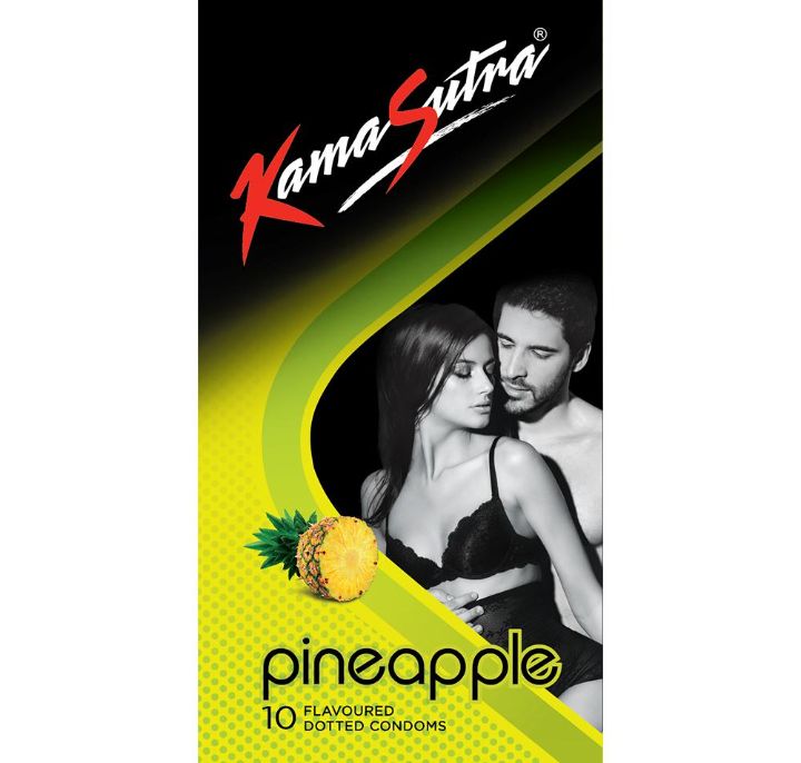 KamaSutra Pineapple Flavoured Dotted Condoms 10 pcs