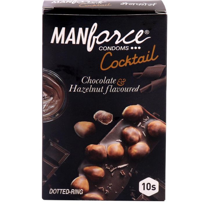 Manforce Cocktail Chocolate & Hazelnut Flavoured Condoms 10 pcs