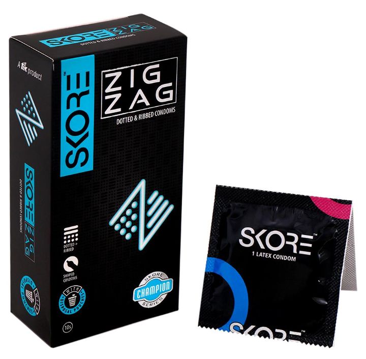 Skore Zig Zag Condoms 10 pcs