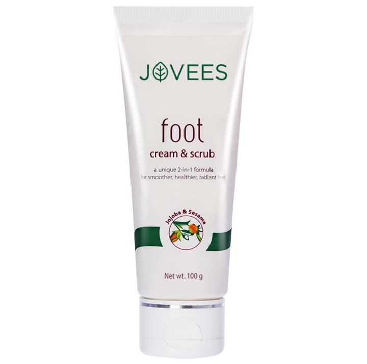 Jovees 2 in 1 Jojoba & Sesame Foot Care Cream and Scrub 100 g
