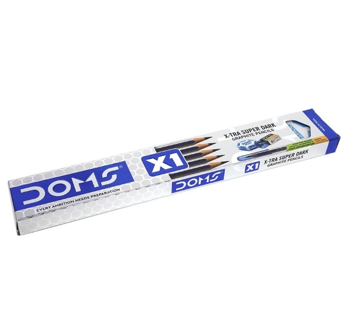 Doms X1 X-Tra Super Dark Pencil (Pack of 10) DOMS