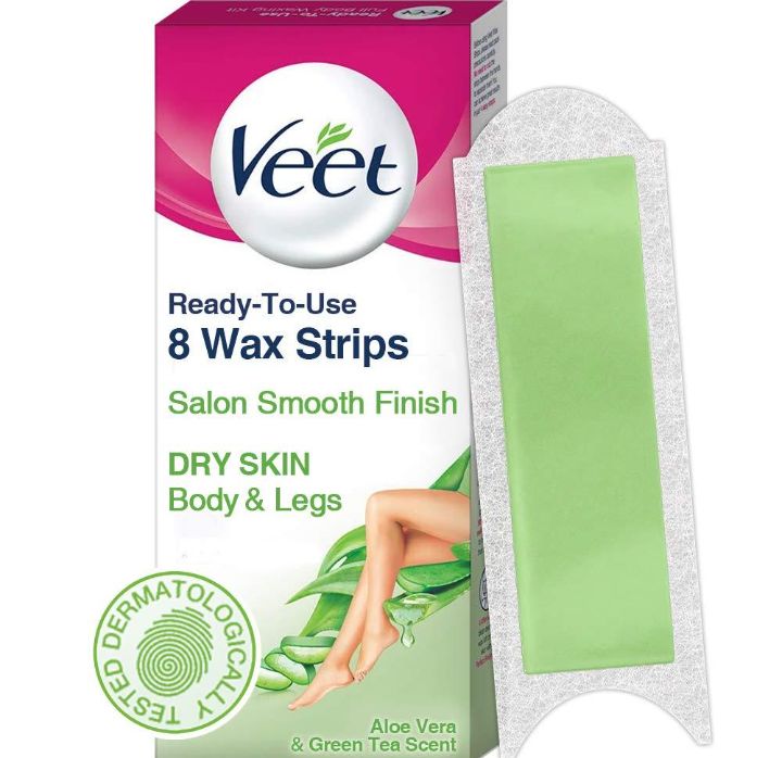 Veet Ready-to-Use Salon Smooth Finish Wax Strips for Dry Skin 8 pcs