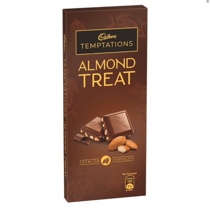 Cadbury Temptations Almond Treat Chocolate Bar 72 Gm
