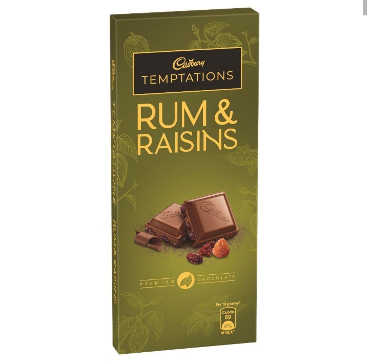 Cadbury Temptations Rum Raisins Chocolate