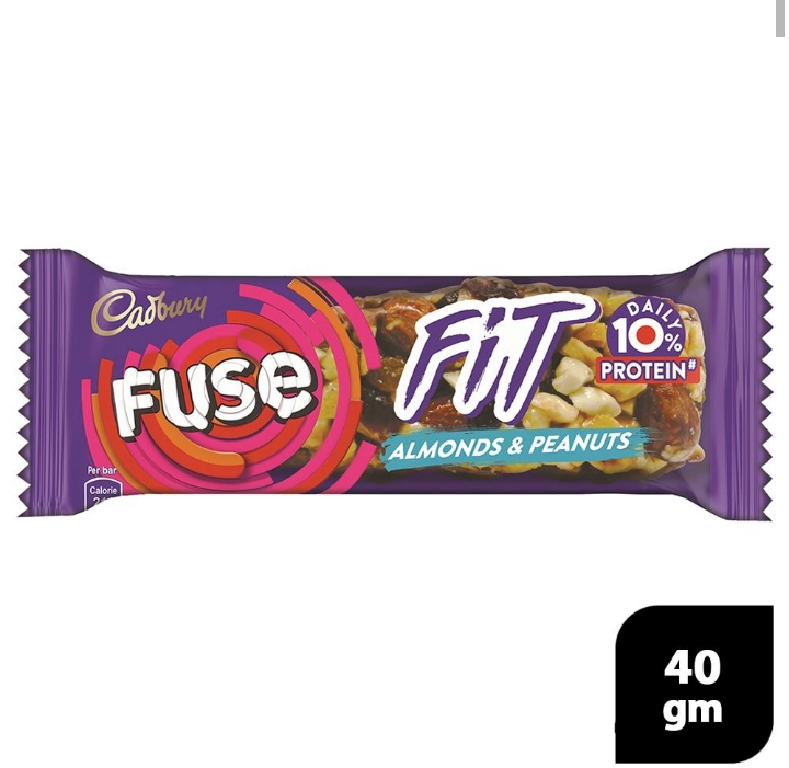 Cadbury Fuse Fit Almonds & Peanuts Snack Bar 40 gm