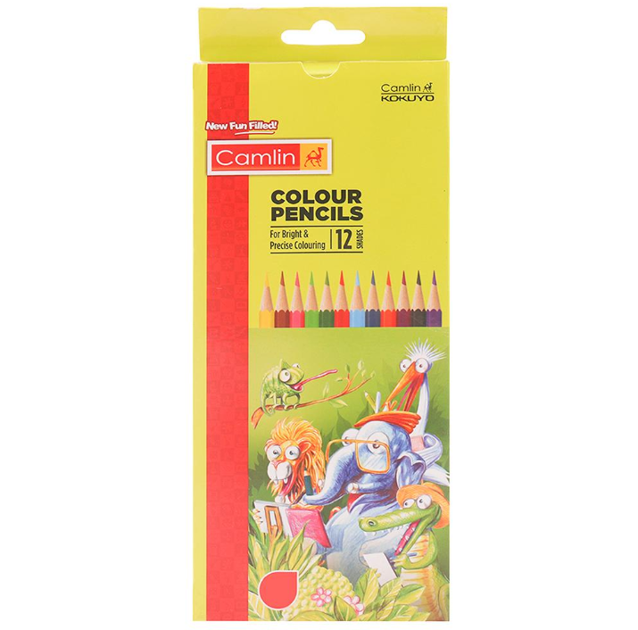 Camlin Full Size Colour Pencils (12 Shades)