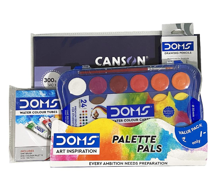 Doms Art Inspiration Series Palette Pals Art Kit. 4 Pcs