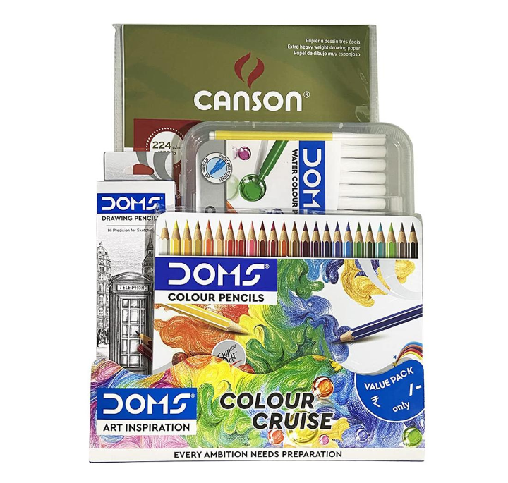 Description Doms Art Inspiration Series Colour Cruise Art Kit, 4 Pcs Ignite the inspiration to prepare your ambition with art inspiration kits.
