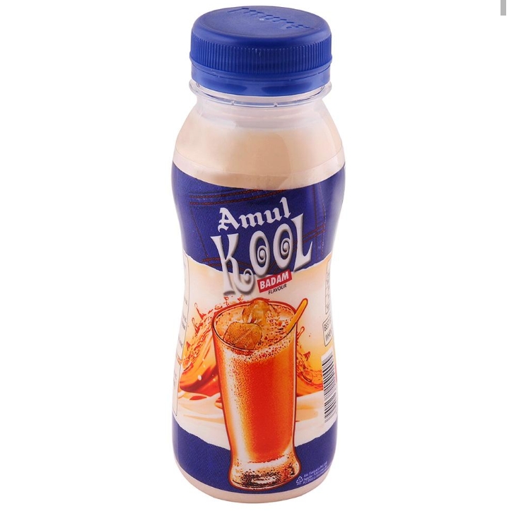 Amul Kool Badam Flavoured Milk - 200 Ml ( Bottle)
