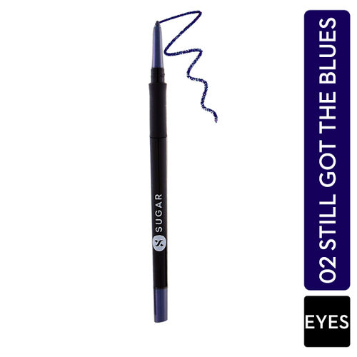 SUGAR Cosmetics Twist And Shout Fade Proof Kajal - 02 Still Got The Blues (dark Blue) (1 pcs)