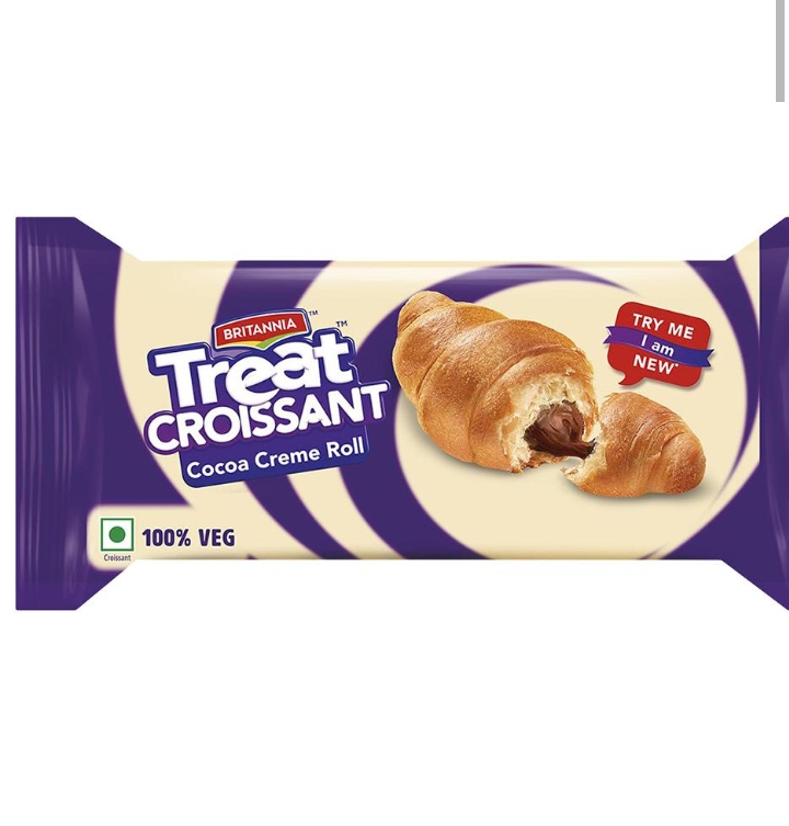 Britannia Treat Coco Creme Croissant 45g (pack of 2)