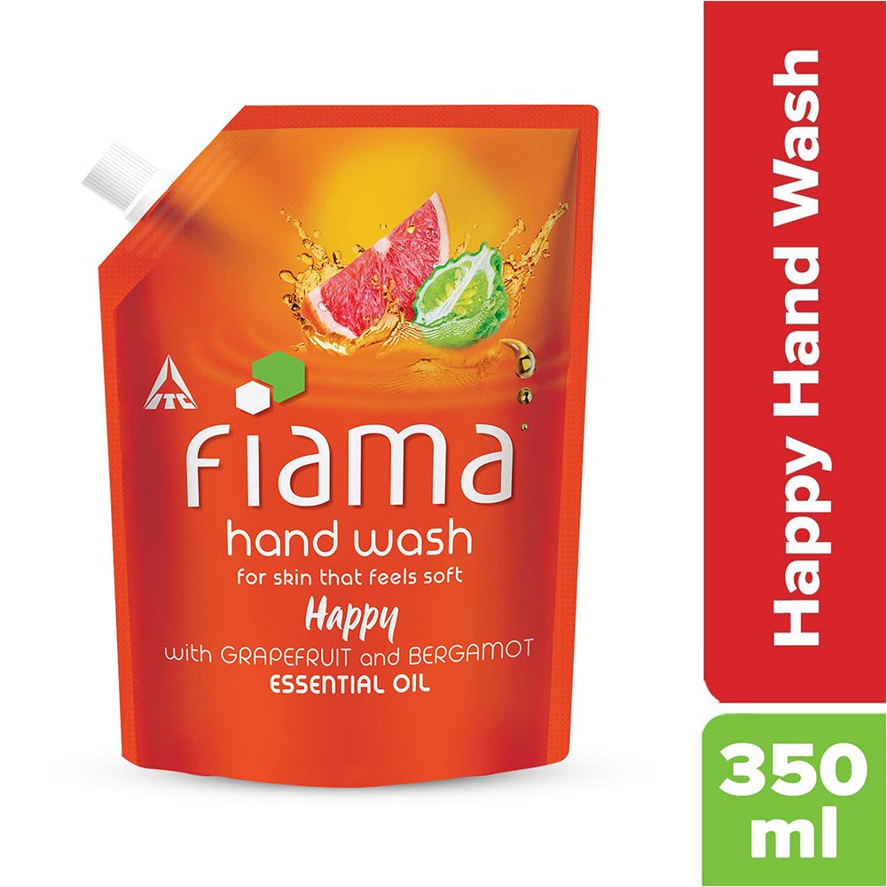 Fiama Happy moisturising Handwash with Grapefruit & Bergamot essential oil, 350ml refill pouch