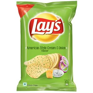 Lays Potato Chips - American Style Cream & Onion Flavour,