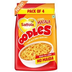 Saffola Oodles Ring Noodles - Yummy Masala, No Maida, Ready In 5 Mins, 2x184 g Multipack